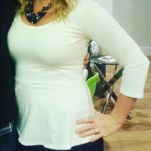 Express Peplem 3/4 sleeve top size Large